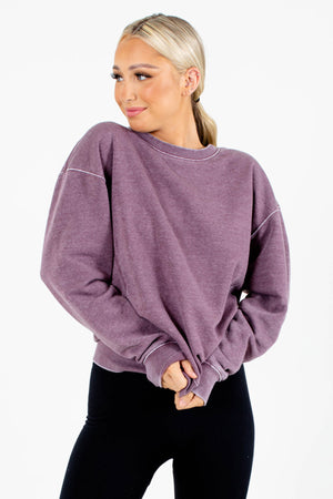 Purple Cute and Comfortable Boutique Pullovers for Women