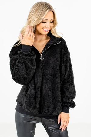 Women’s Black Long Sleeve Boutique Pullover