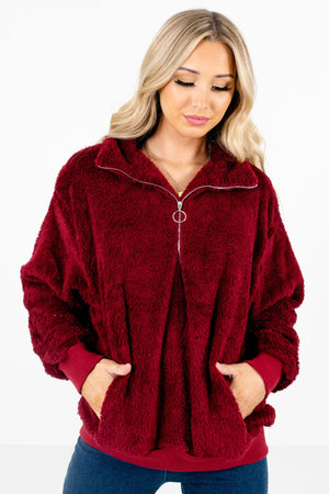 Women’s Burgundy Warm and Cozy Boutique Clothing