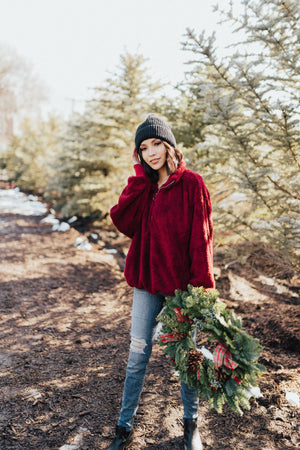 Burgundy Boutique Pullovers for Women