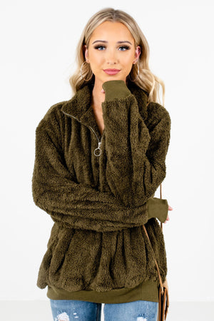 Women’s Olive Green Warm and Cozy Boutique Clothing