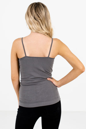 Women’s Gray Layering Boutique Tank Tops 