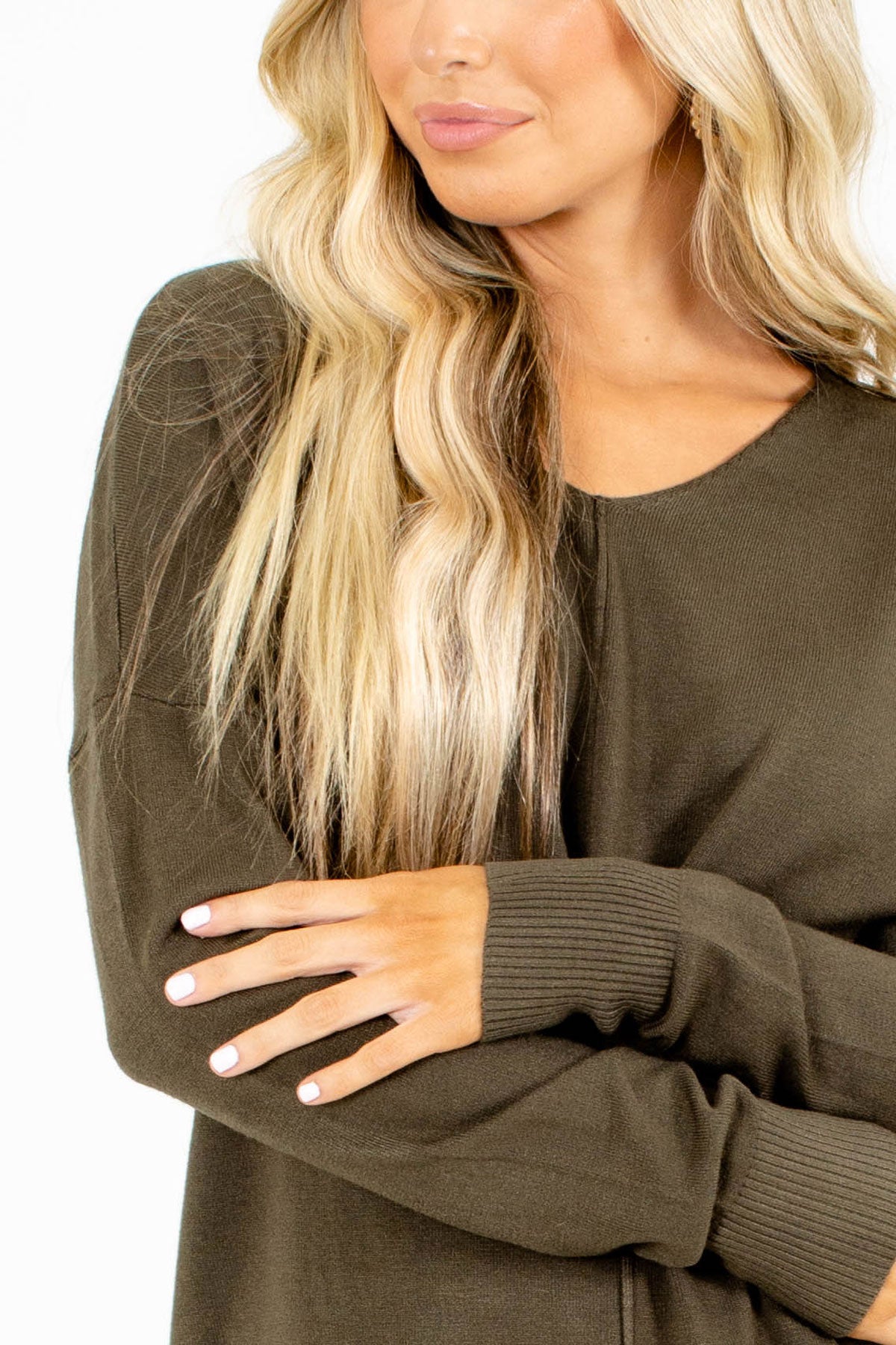 Boutique Sweater in Olive Green
