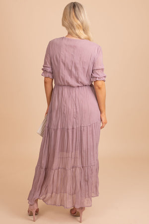 Women's Purple High Quality Boutique Bridesmaid Dress