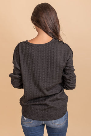 When The Time Is Right Cable Knit Sweater