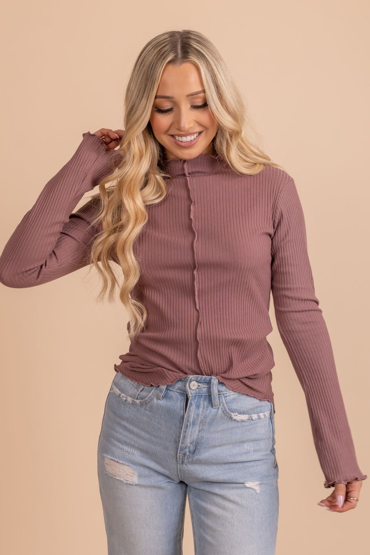 Never Stop Dreaming Mock Neck Top
