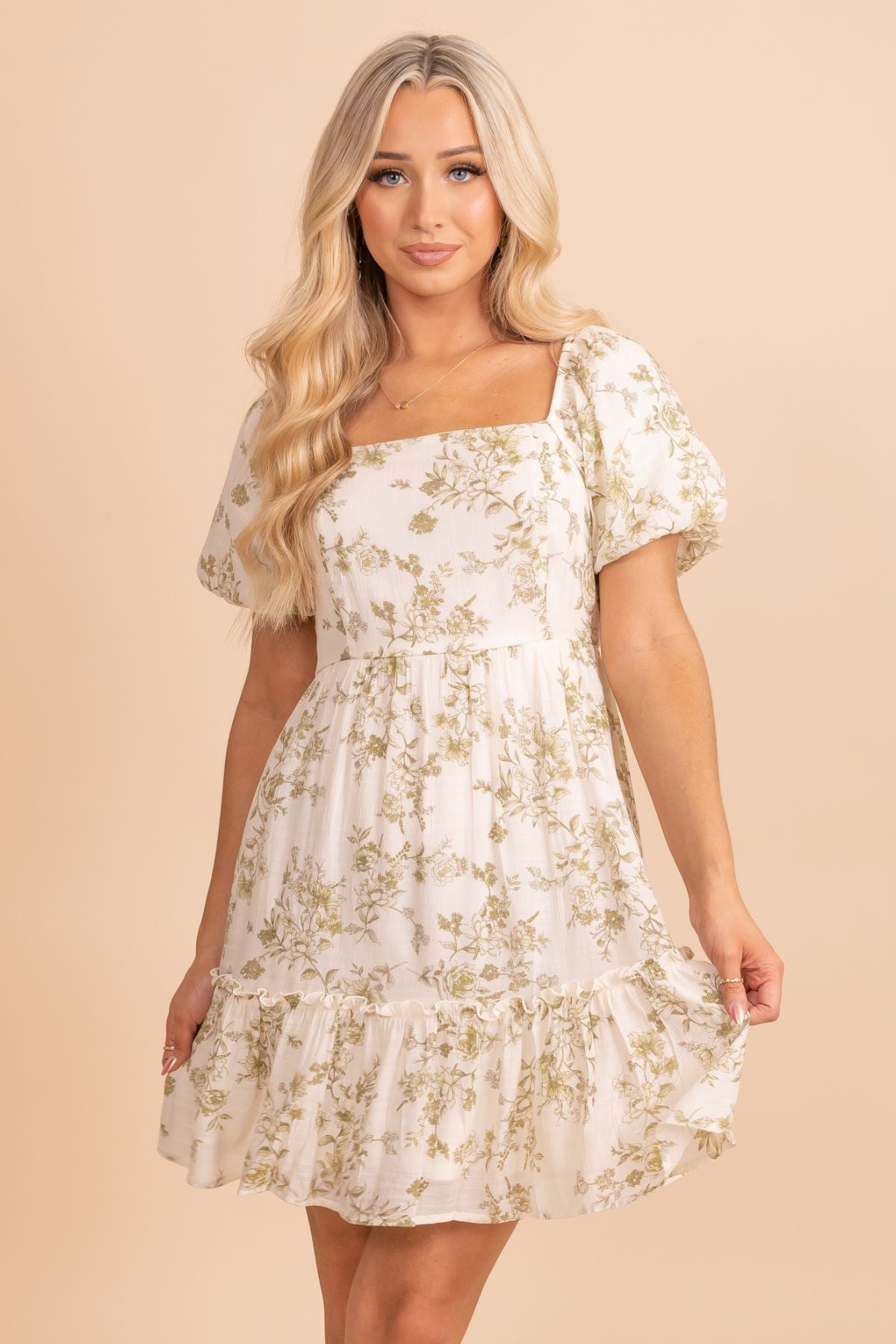 Down to Earth Floral Mini Dress