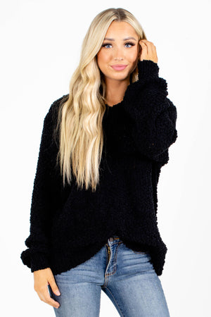 Black Casual Everyday Boutique Sweater