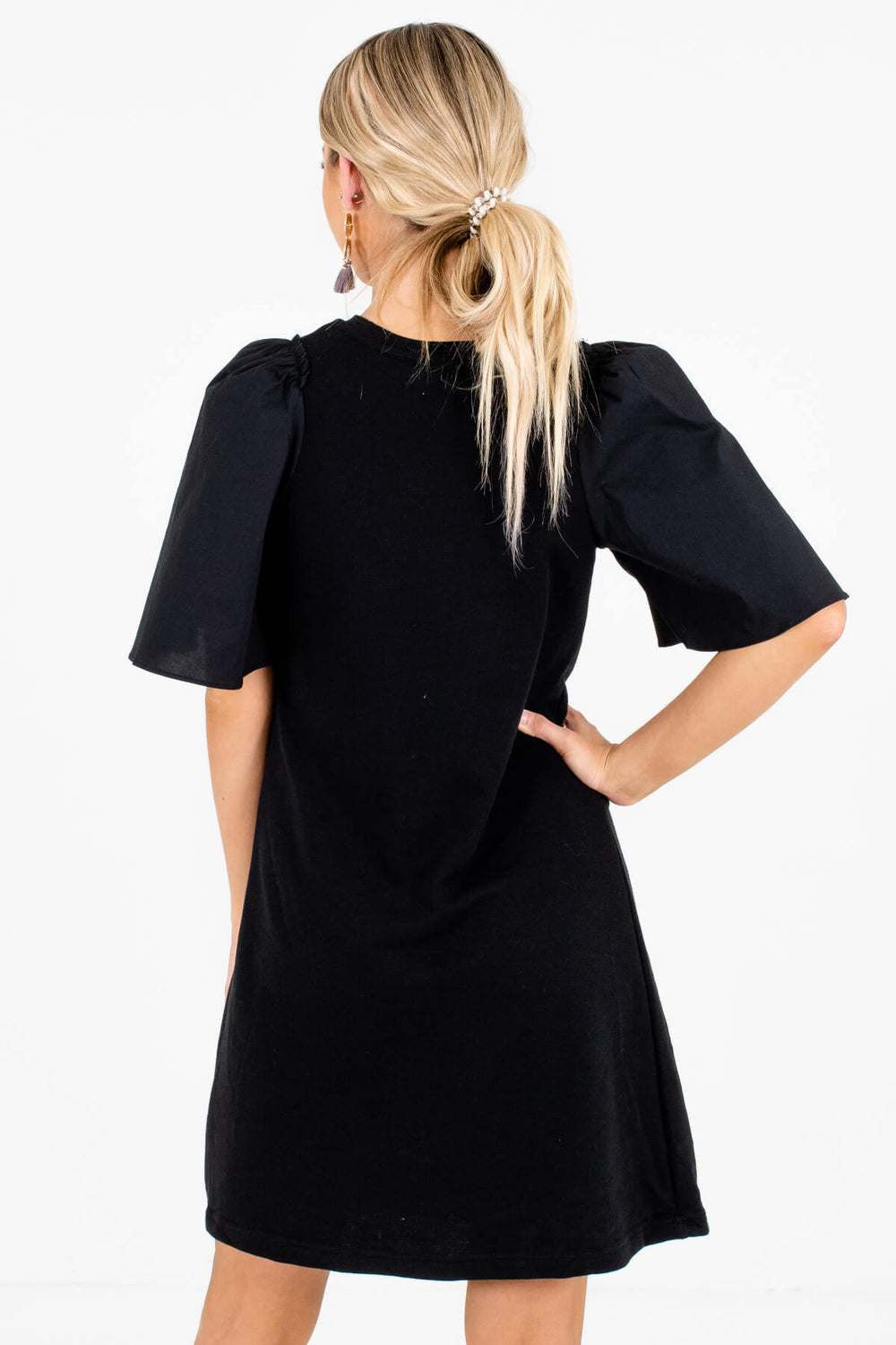 Date Night Black Mini Dress | Boutique Mini Dresses for Women - Bella ...