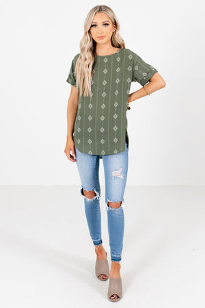 Women’s Sage Green Fall and Winter Boutique Tops