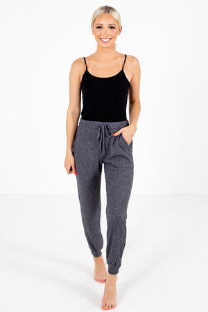 Gray Boutqiue Lounge Pants with Pockets for Women