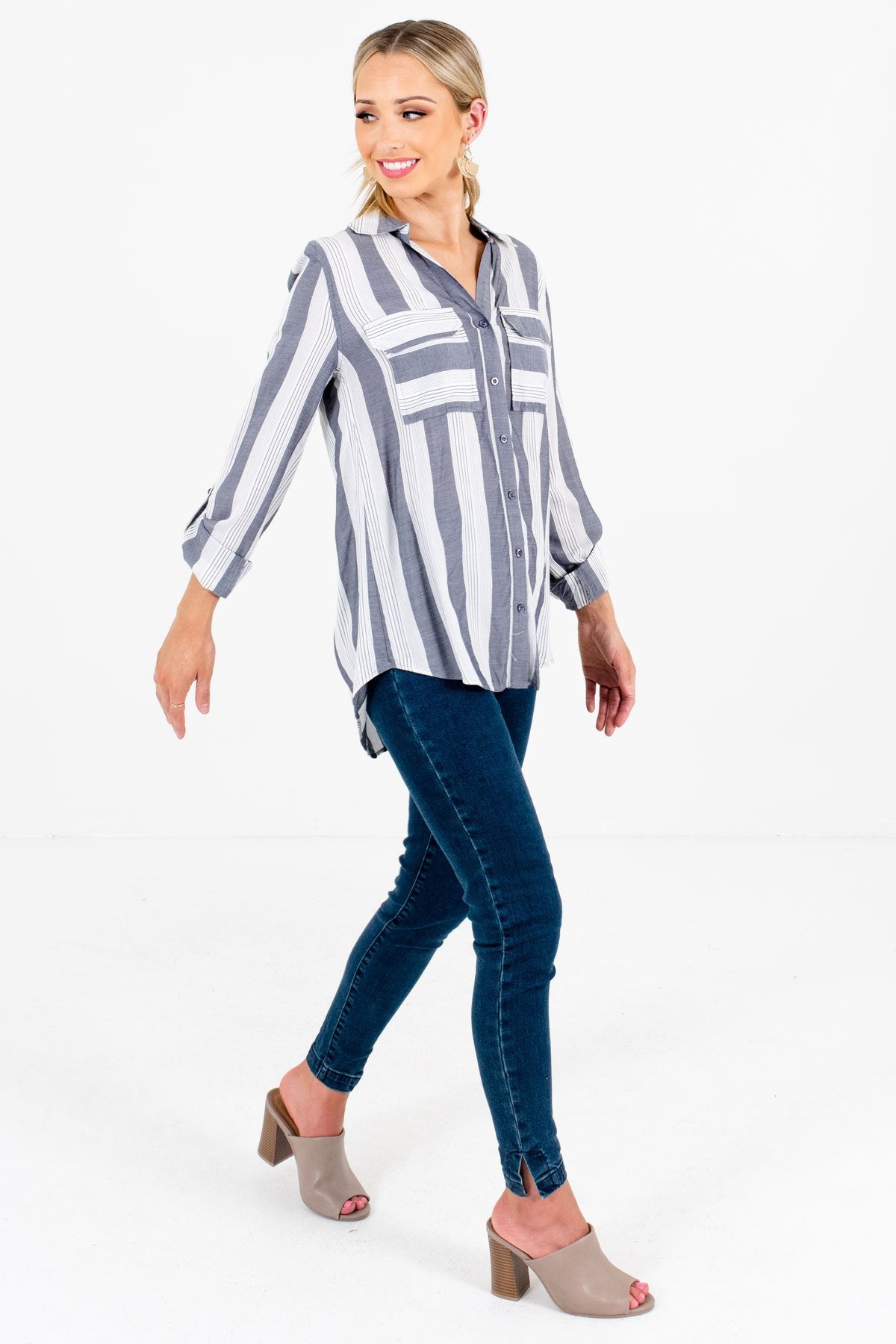 Blue Cute and Comfortable Boutique Shirts for Women
