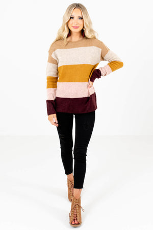 Women's Mustard Yellow Long Sleeve Boutique Sweaters