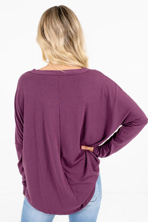 Women’s Purple Tie Front Detail Boutique Tops