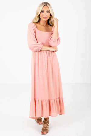 Pink Cute and Comfortable Boutique Maxi Dresses for Women