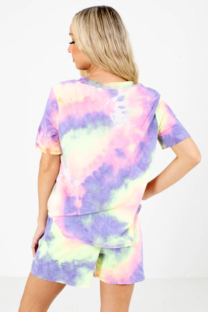 Matching Set with Tie Dye Top and Shorts for Women