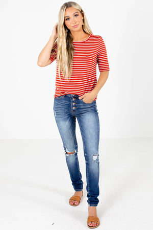 Earn Your Stripes Brick Red Top
