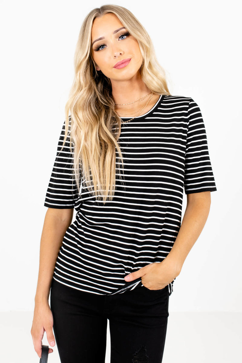 Earn Your Stripes Black Top