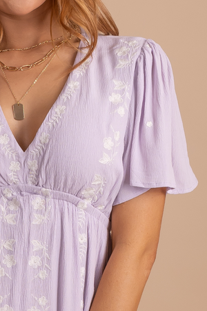 textured embroidered dress