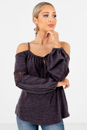 Women’s Charcoal Gray Adjustable Strap Boutique Tops