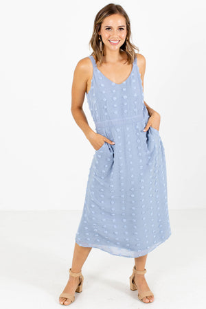 Blue Cute and Comfortable Boutique Midi Dresses for Women