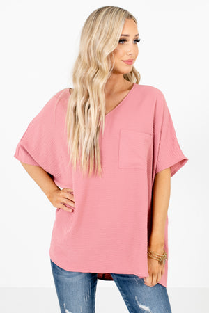 Pink Lightweight High-Quality Women's Boutique Blouse