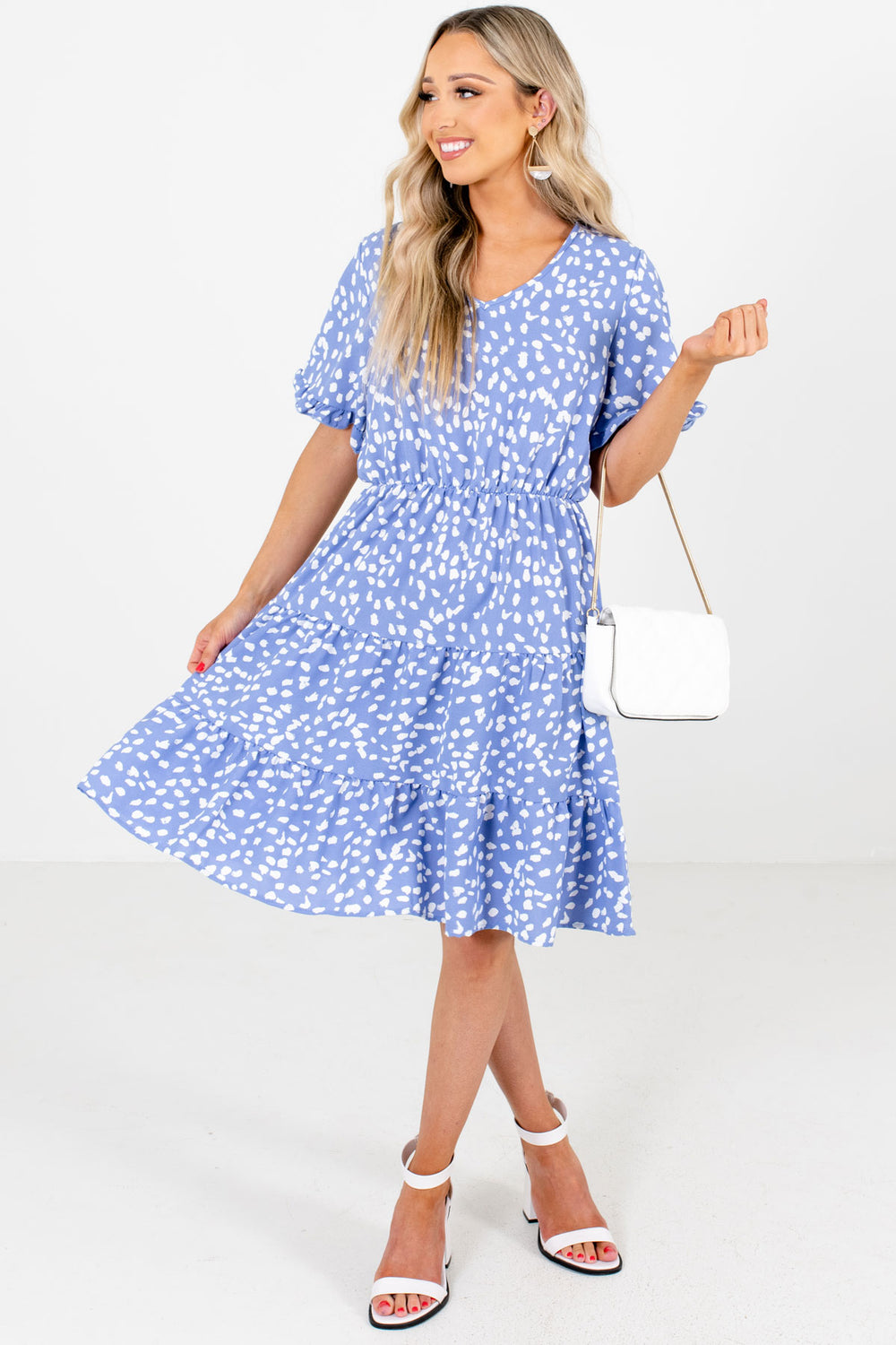 Eyes On You Patterned Knee-Length Dress | Boutique Dresses - Bella Ella ...