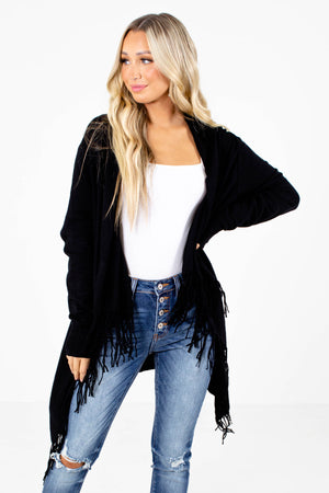 Black Cozy and Warm Boutique Cardigans for Women