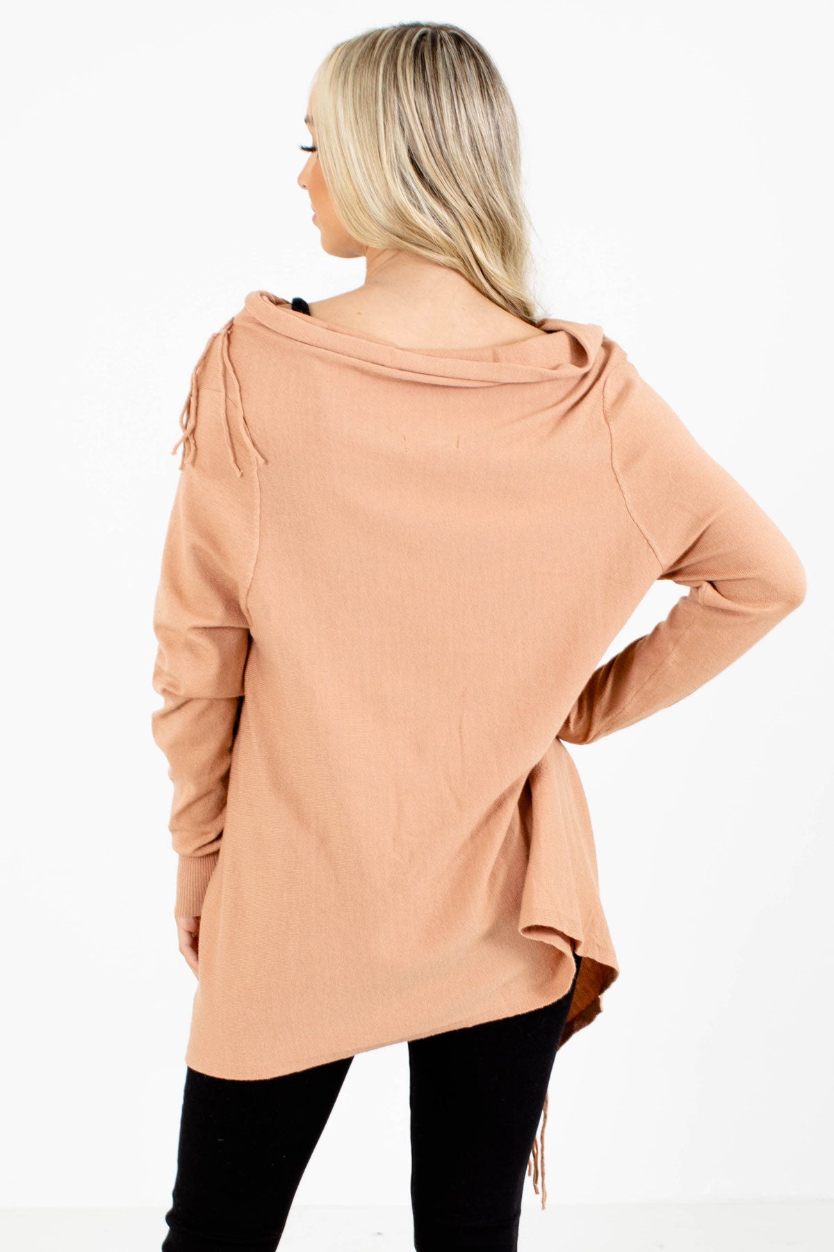 Women's Orange Long Sleeve Boutique Cardigan