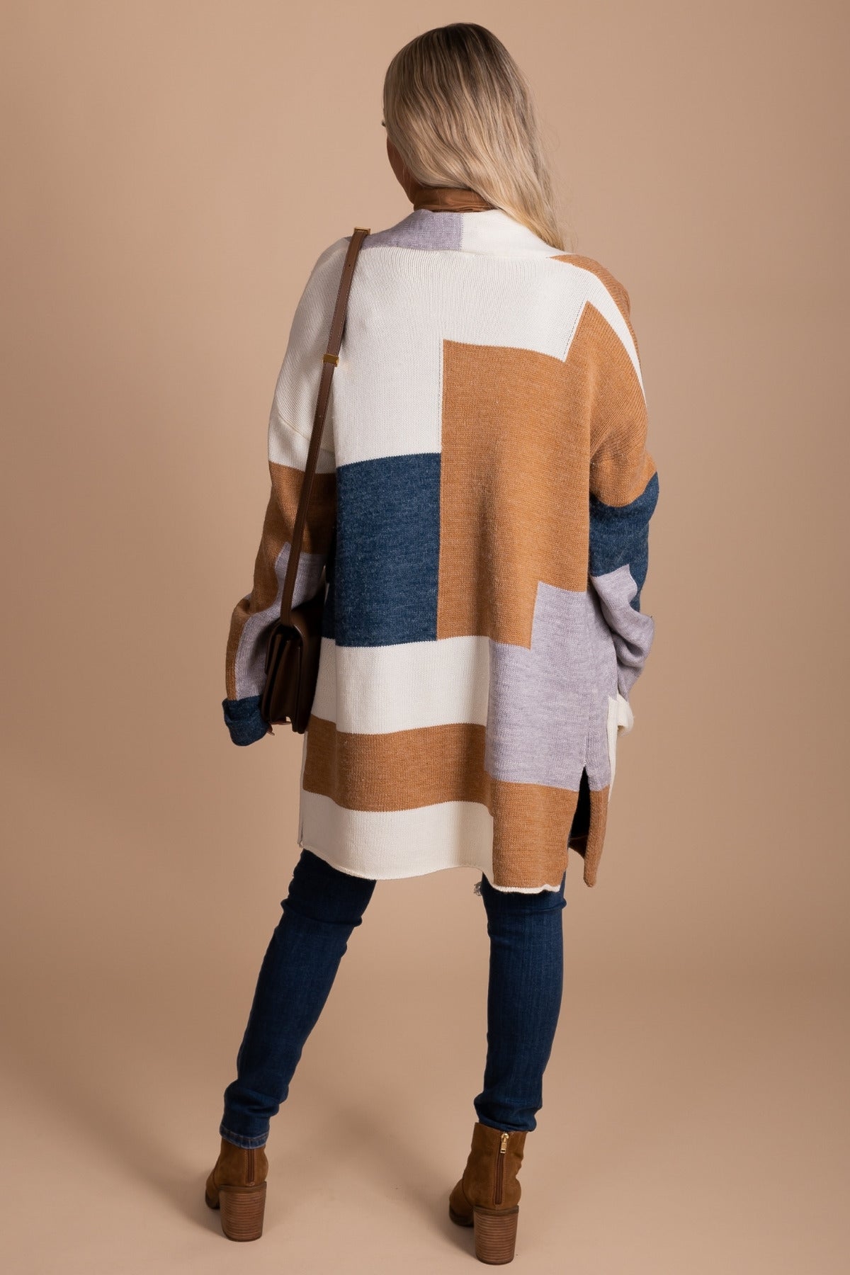 Fall color sale block cardigan