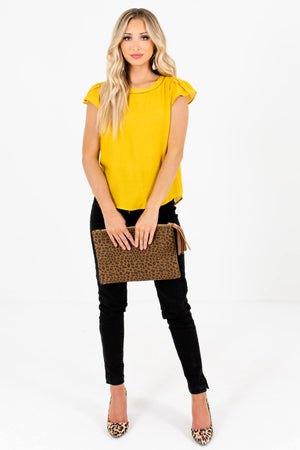 Women’s Mustard Yellow Fall and Winter Boutique Clothing