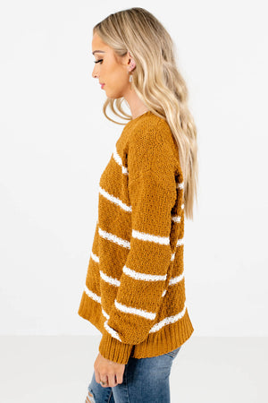 Mustard Yellow Warm and Cozy Boutique Sweaters for Women