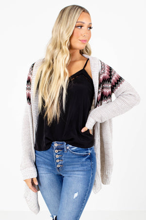 Women's Beige Cute and Comfortable Boutique Cardigan