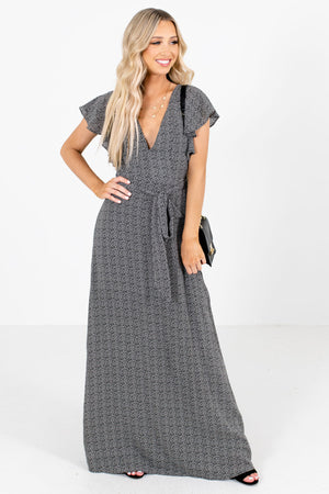 Women's Black Fully Lined Boutique Maxi Dresses