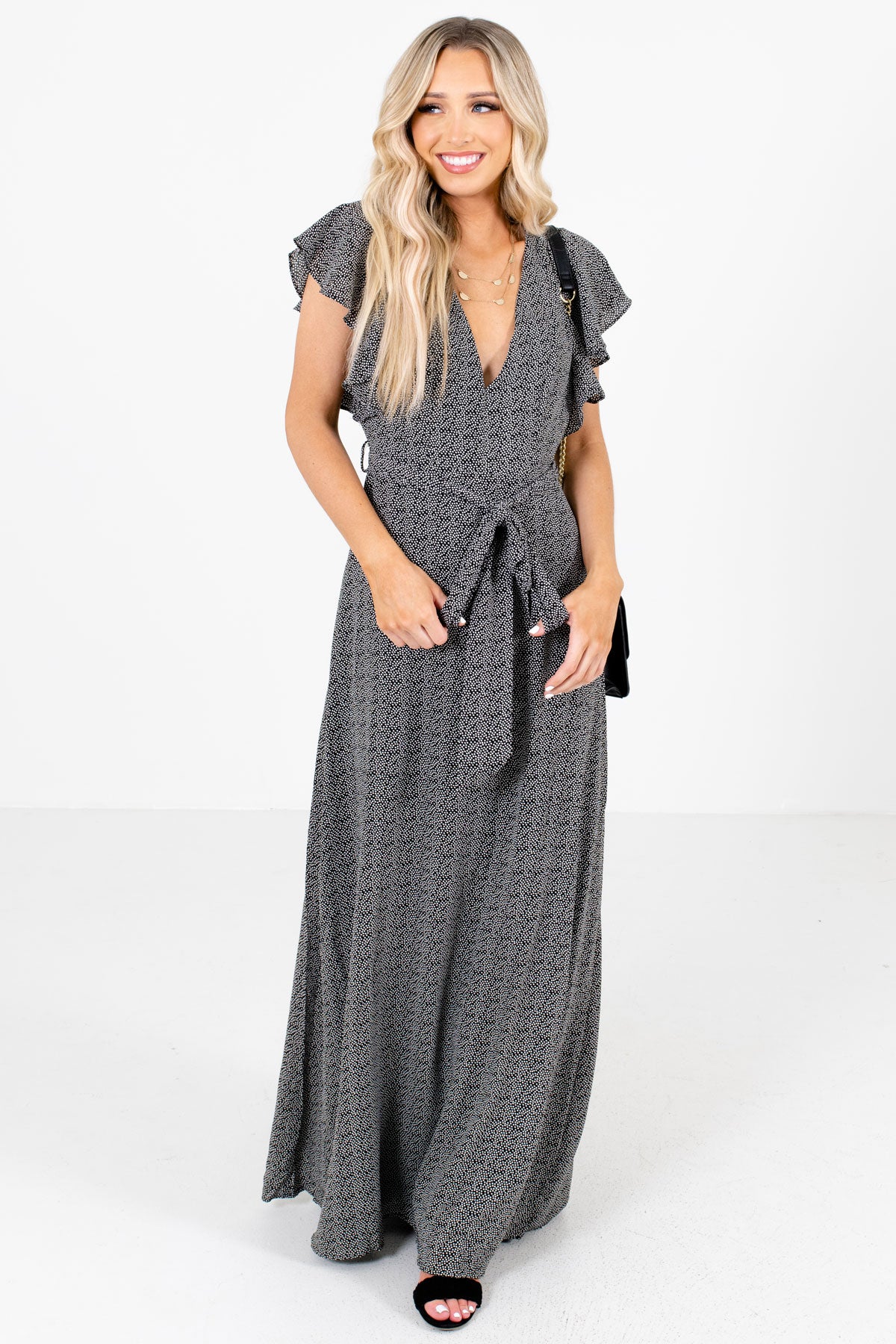 Black Cute and Comfortable Boutique Maxi Dresses for Women
