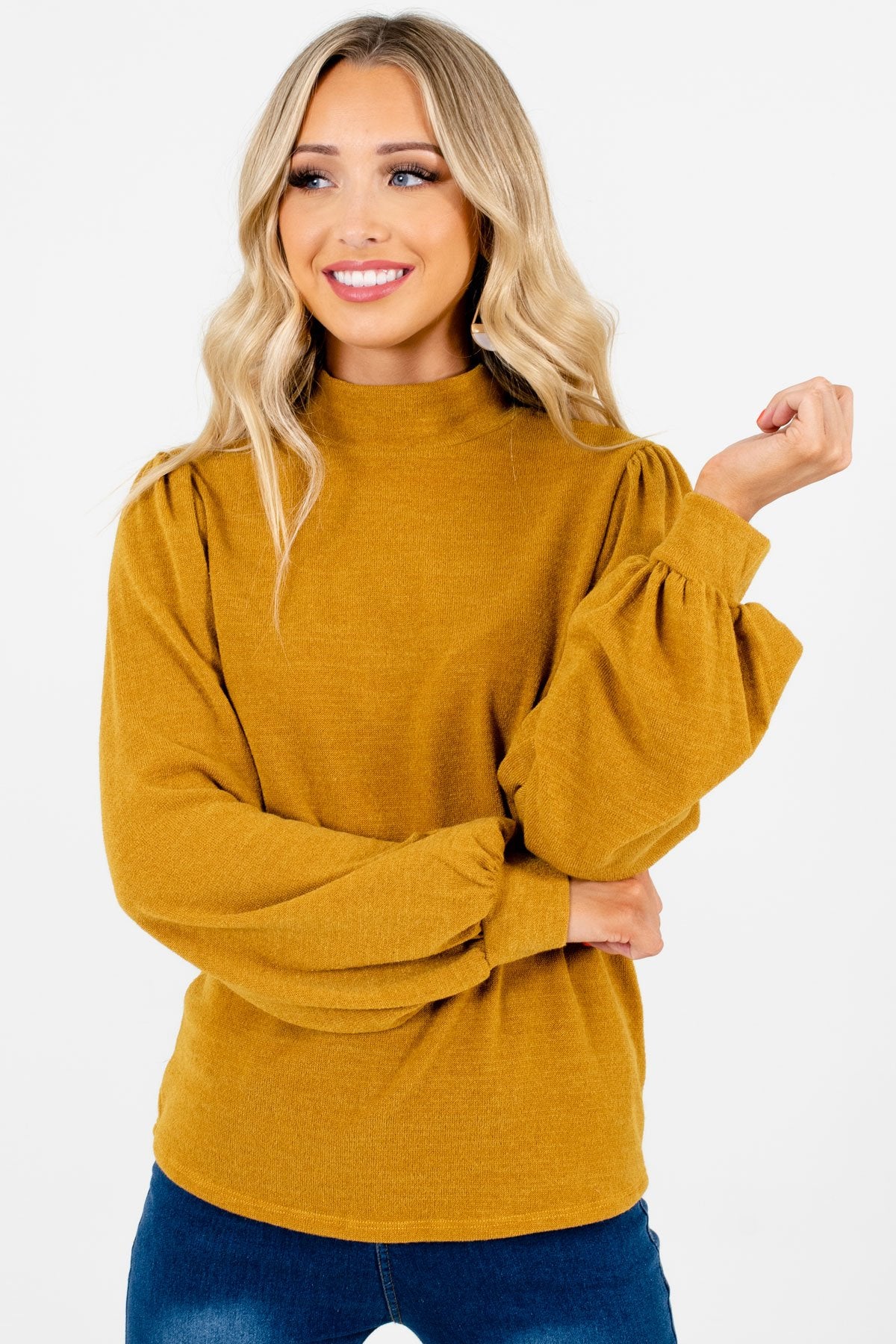 Women’s Mustard Yellow Cozy and Warm Boutique Clothing