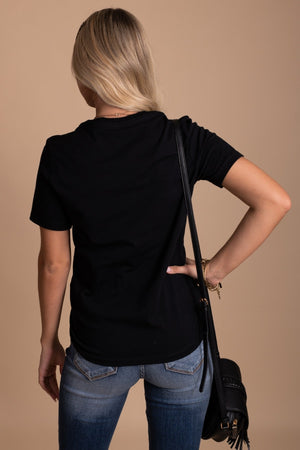 Shop Boutique Basics, Black Tee for Women