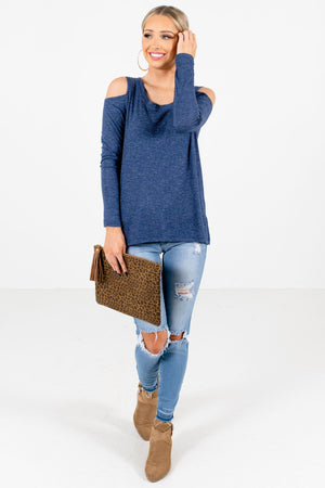Women’s Blue Casual Everyday Boutique Tops