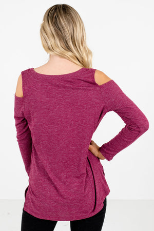 Women’s Purple Lightweight Knit Material Boutique Tops