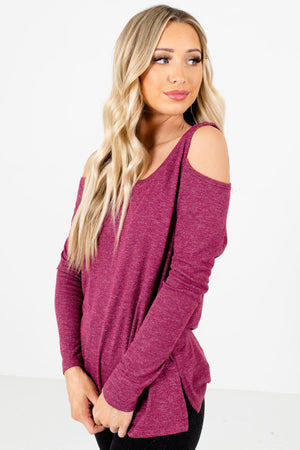 Purple Warm and Cozy Boutique Tops for Women