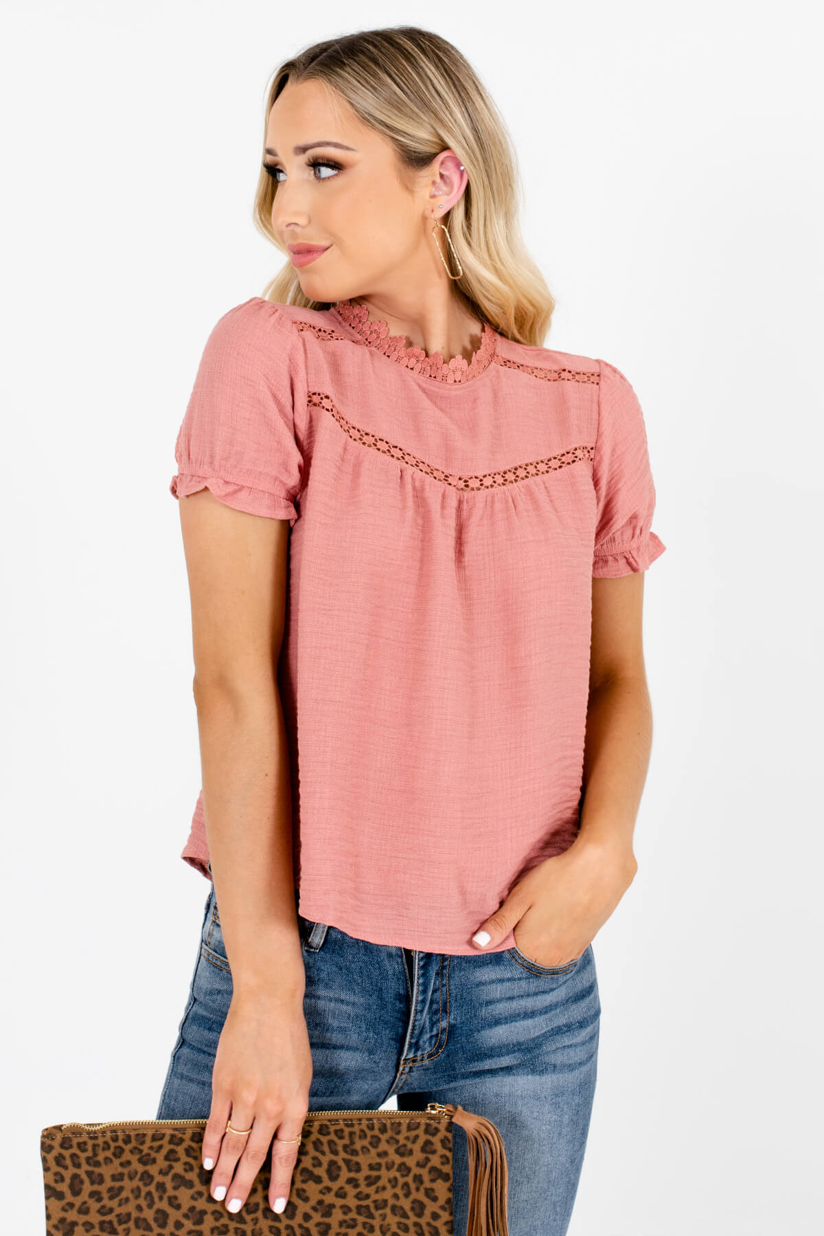 Pink Cute and Comfortable Boutique Blouses for Women