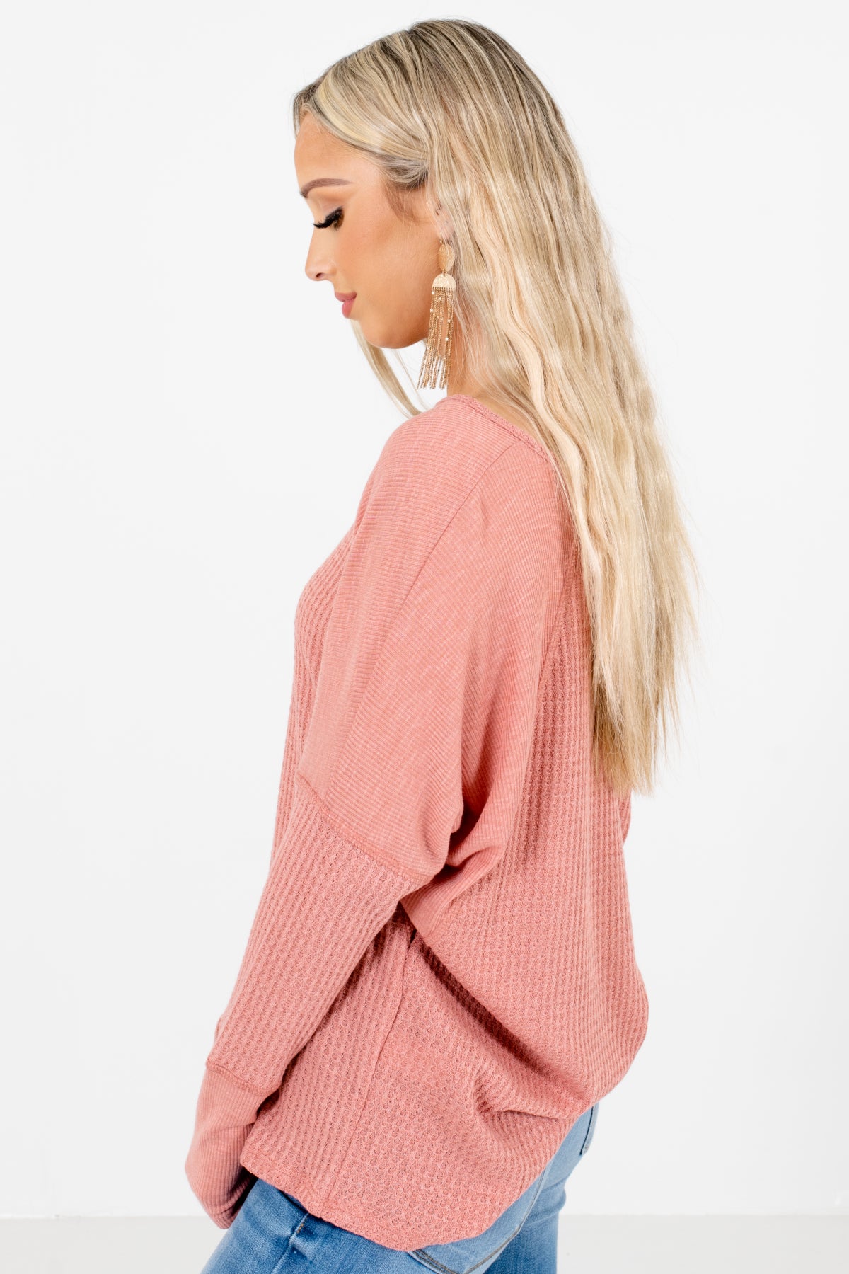Pink Relaxed Fit Boutique Tops for Women