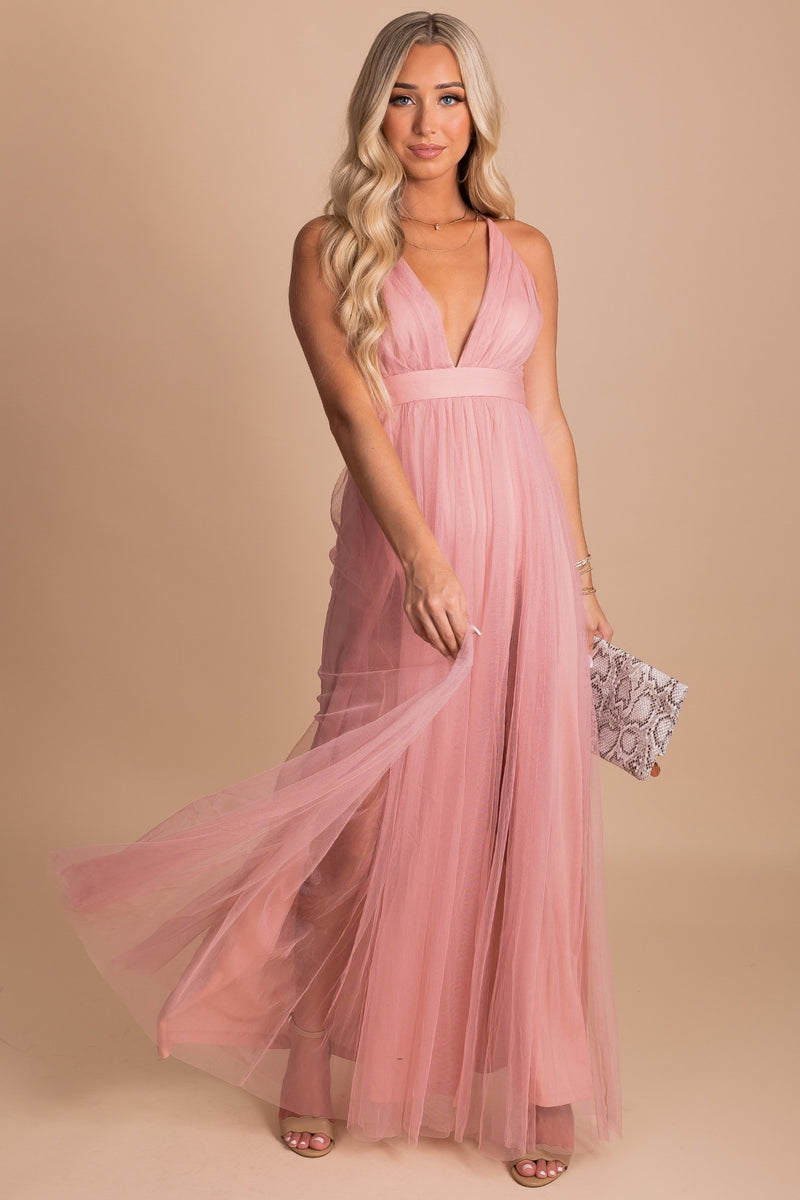Lost In The Moment Tulle Maxi Dress