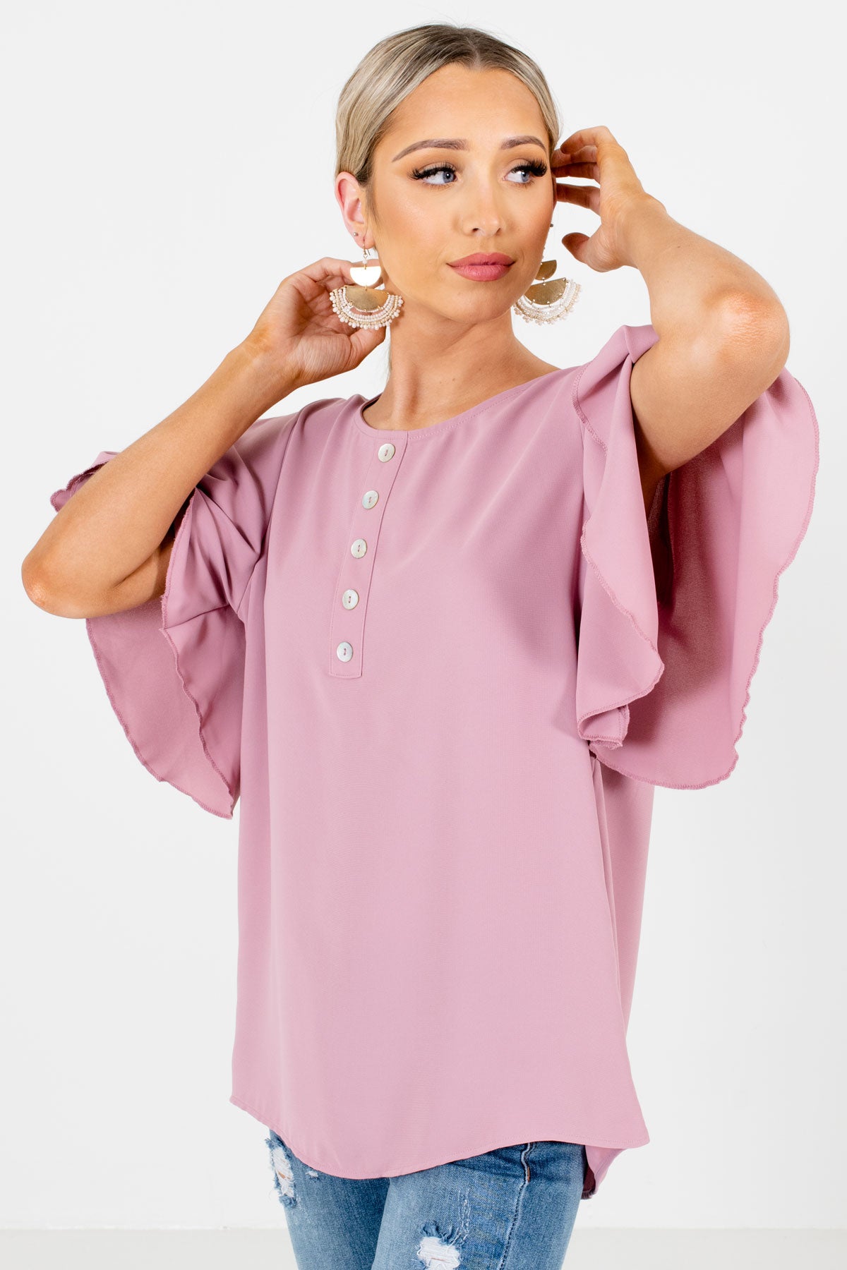 Pink Casual Everyday Boutique Blouses for Women