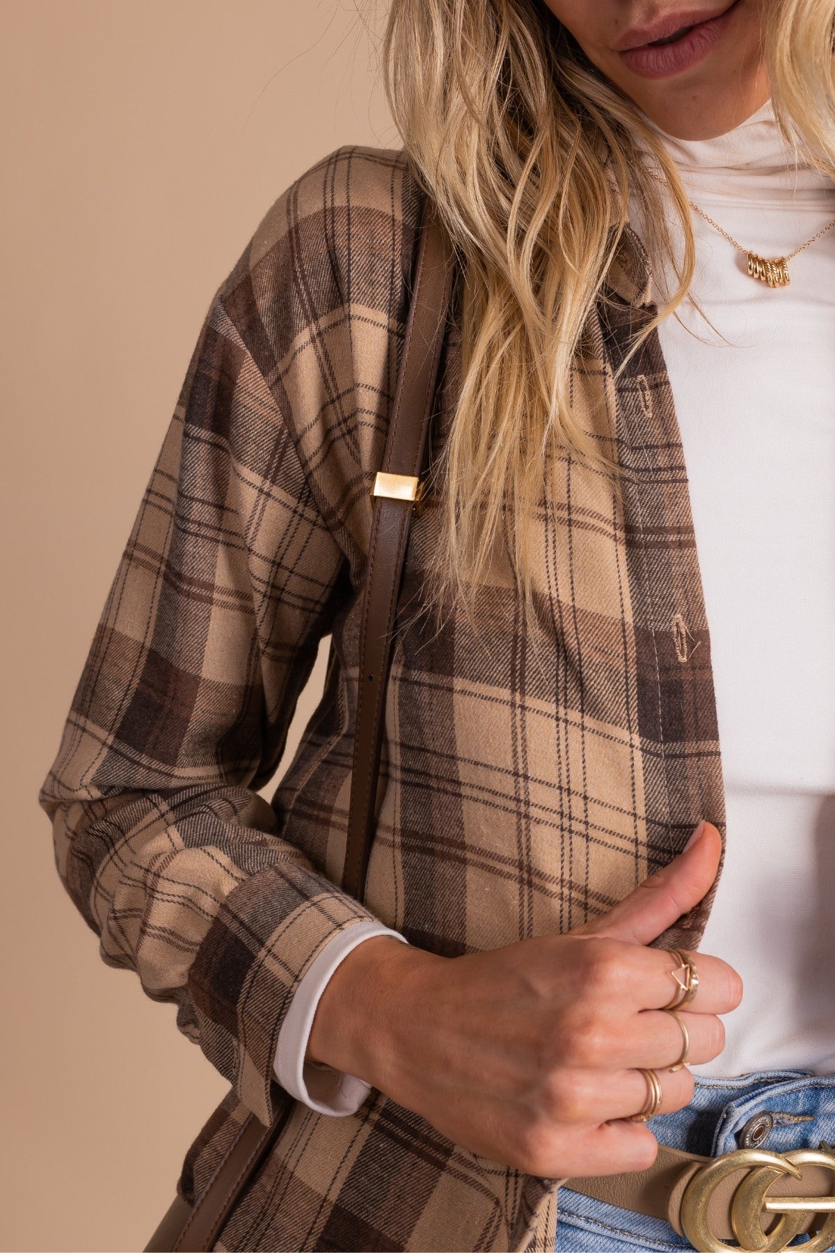 Women's Plaid Button Down Top for Fall