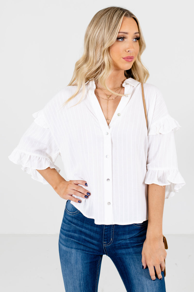 Forever My Favorite White Button-Up Blouse