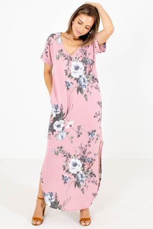 Pink Cute and Comfortable Boutique Maxi Dresses for Women