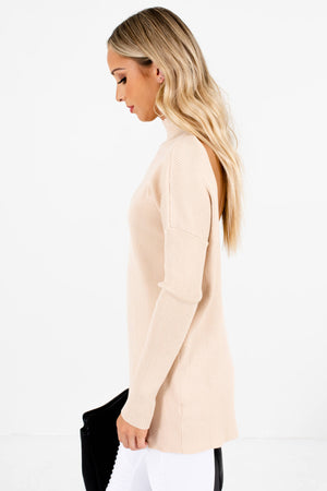 Beige Cute and Comfortable Boutique Sweaters for Women
