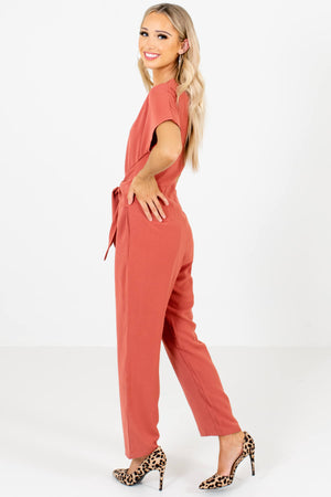 Dark Coral Cute and Comfortable Boutique Jumpsuits for Women