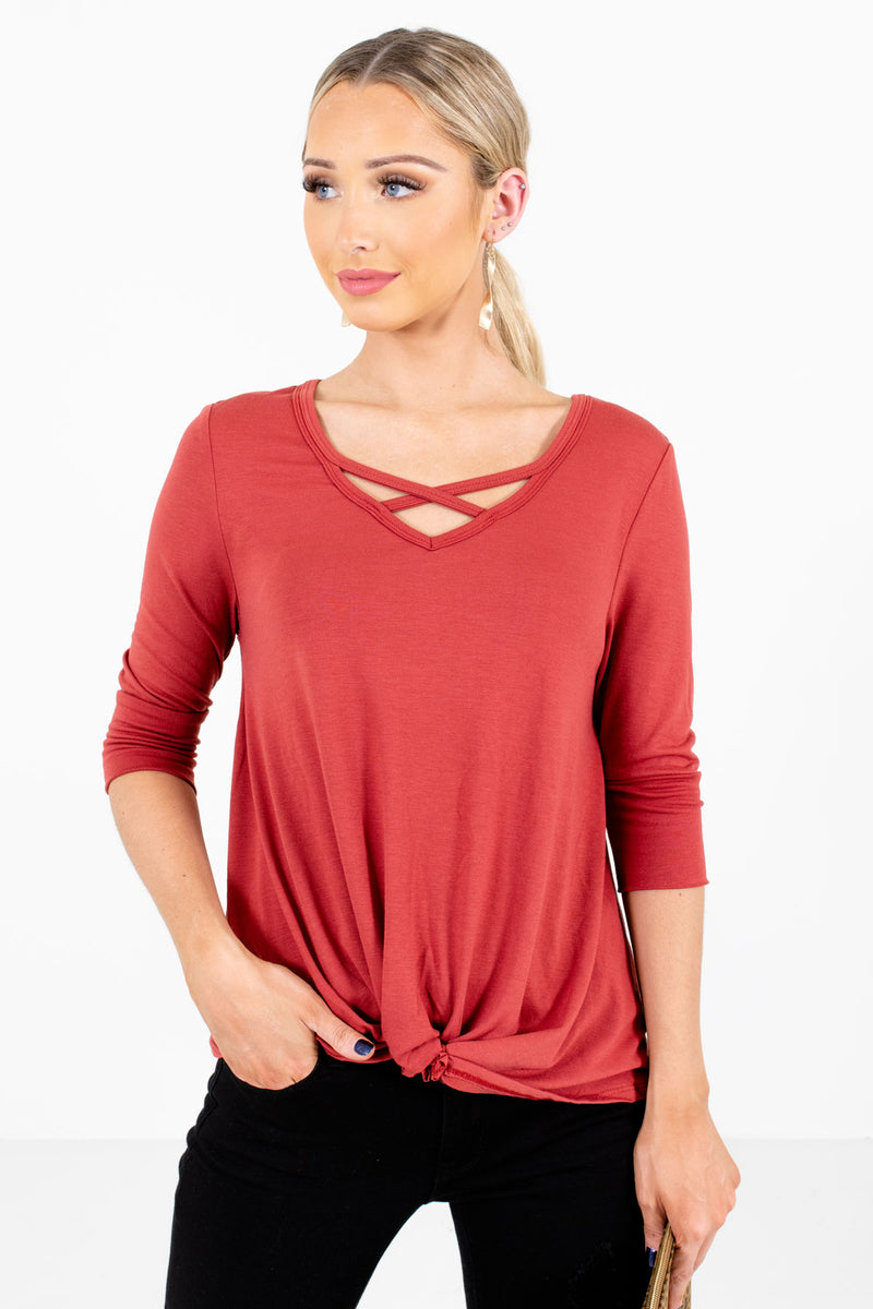 Free to Fly Dark Coral Top